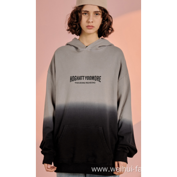 Cotton Gradual Change Crewneck Sweatshirt